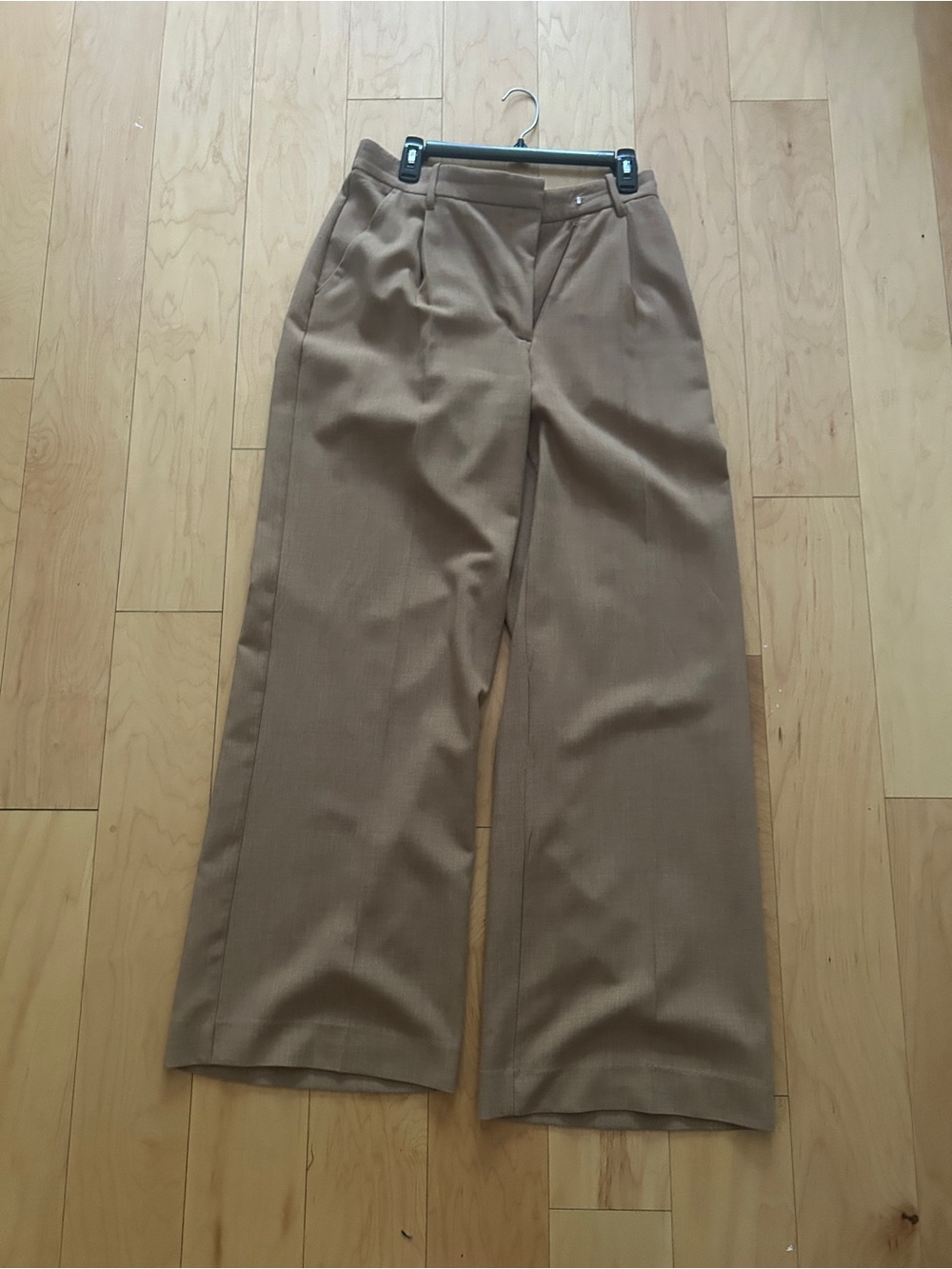 Abercrombie & Fitch Camel/Tan Cross Waist, Wide Leg Trousers
